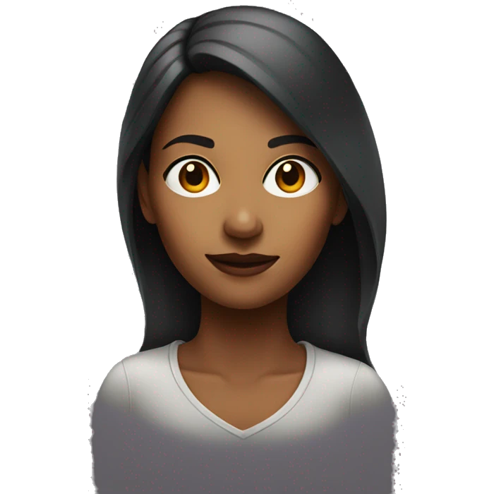 realistic female portrait in shadow emoji