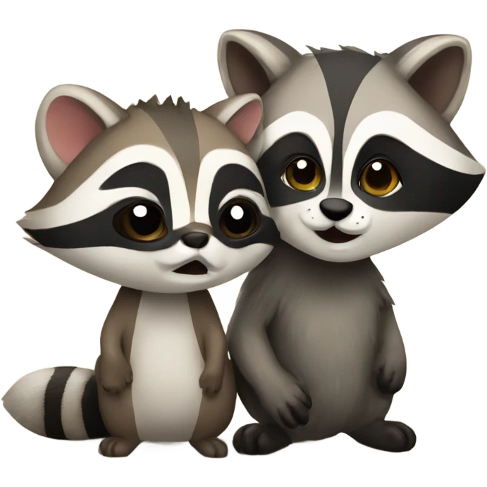Raccoon and Ferret emoji