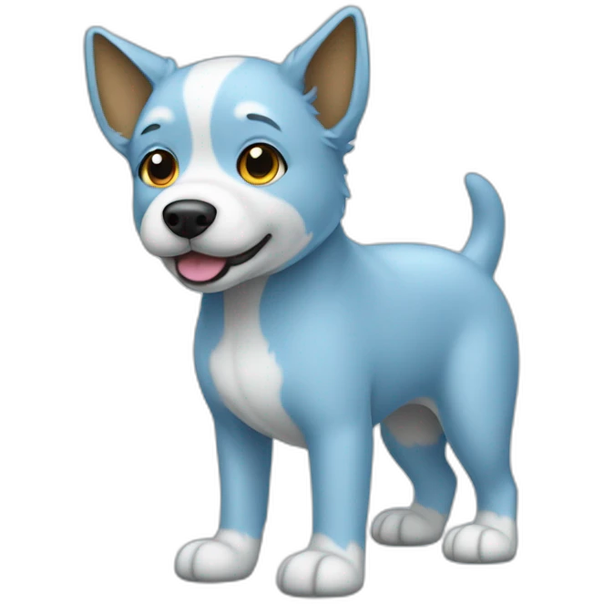 Light blue dog with boots on  emoji