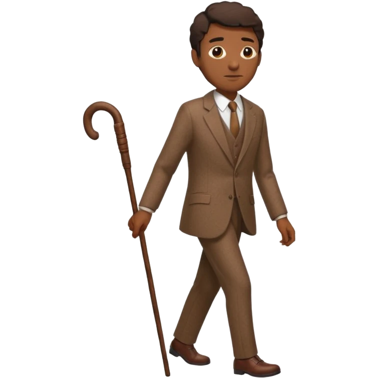 Just give me the clothes like a brown suit and a stick no peron wearing it  emoji