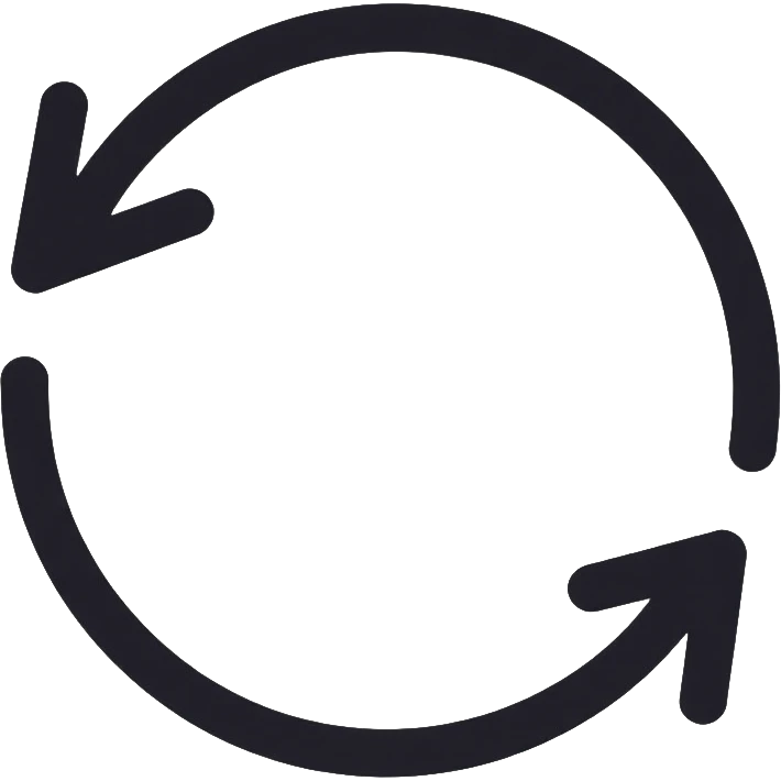 two arrows forming a circular loop pointing in an anticlockwise direction, refresh or rotate symbol emoji