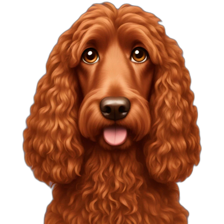 Long hair red Irish doodle emoji