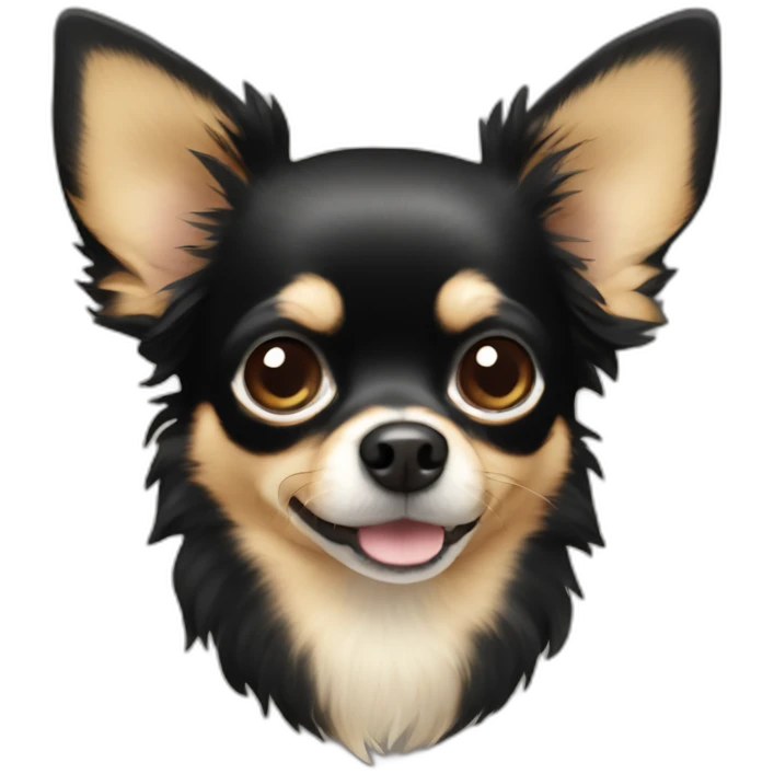 a black and beige hairy chihuahua emoji