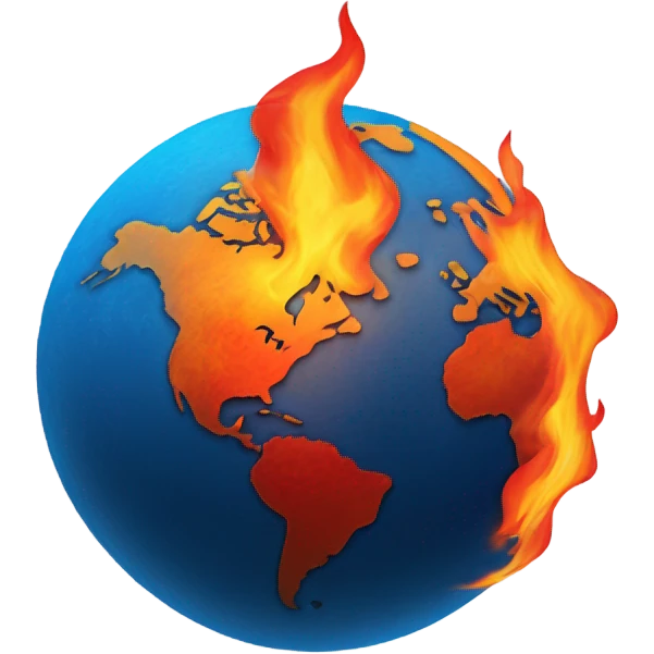 The world on fire  emoji