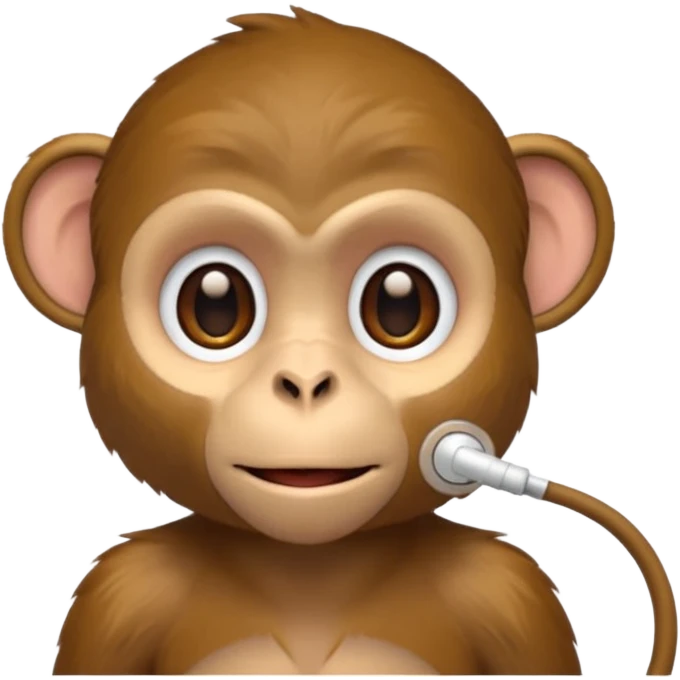 monkey with hearing aid emoji