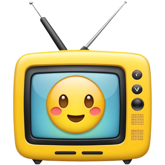Mobile yellow tv emoji
