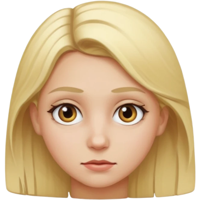 Girl crooked eye blond  emoji