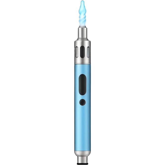 modern vape pen with vapor cloud emoji