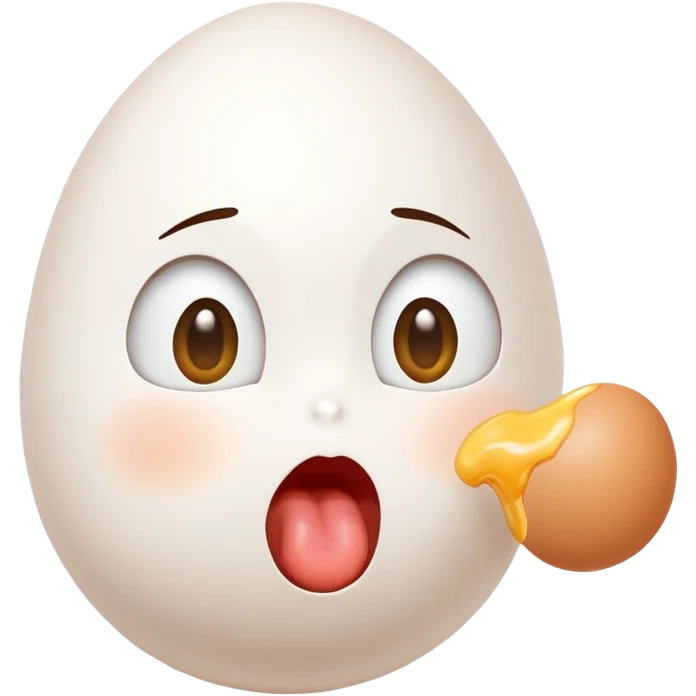 Egg blowing kisses emoji