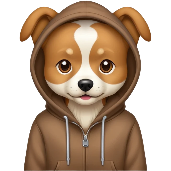 Dog wearing hoodie  emoji