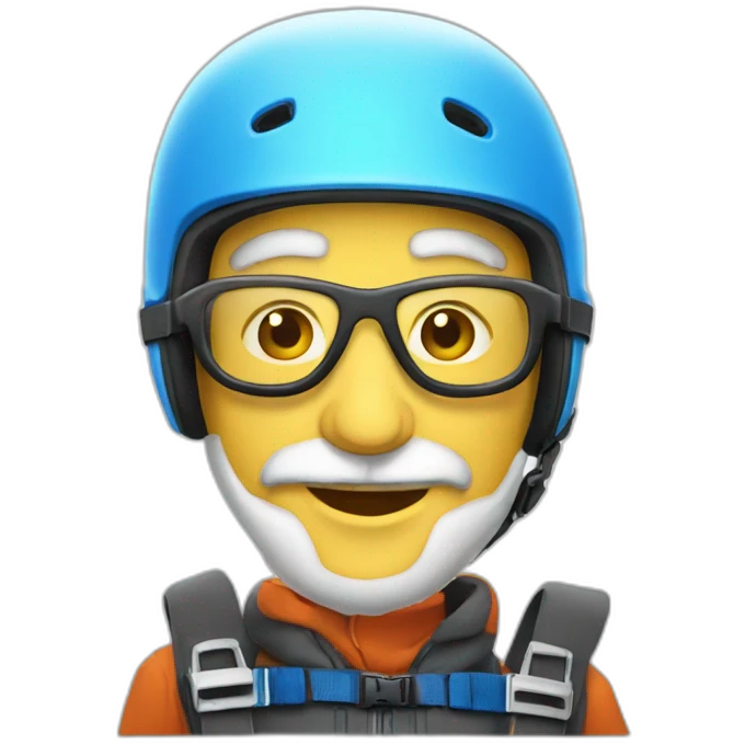Un vieux qui fait du ski emoji