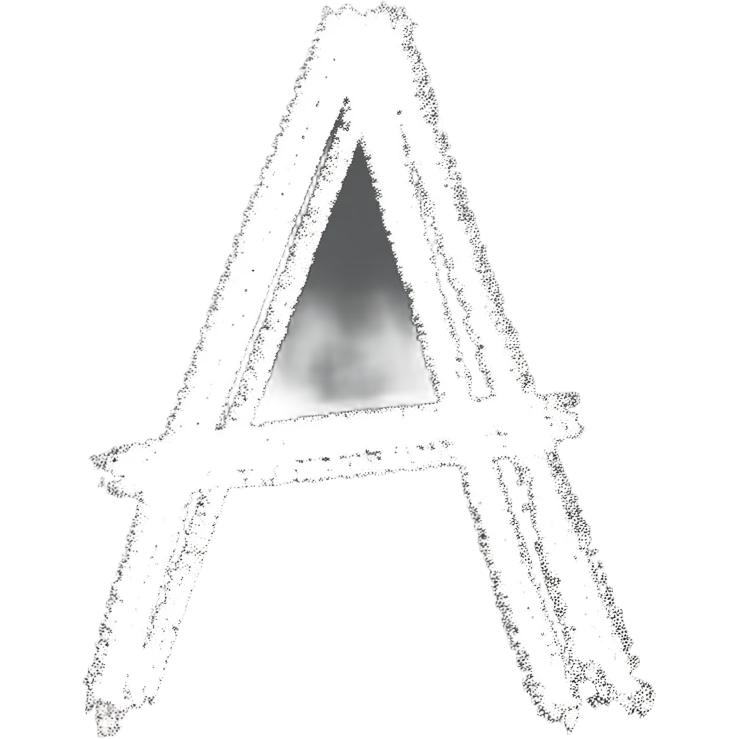 letter A written with chalk emoji