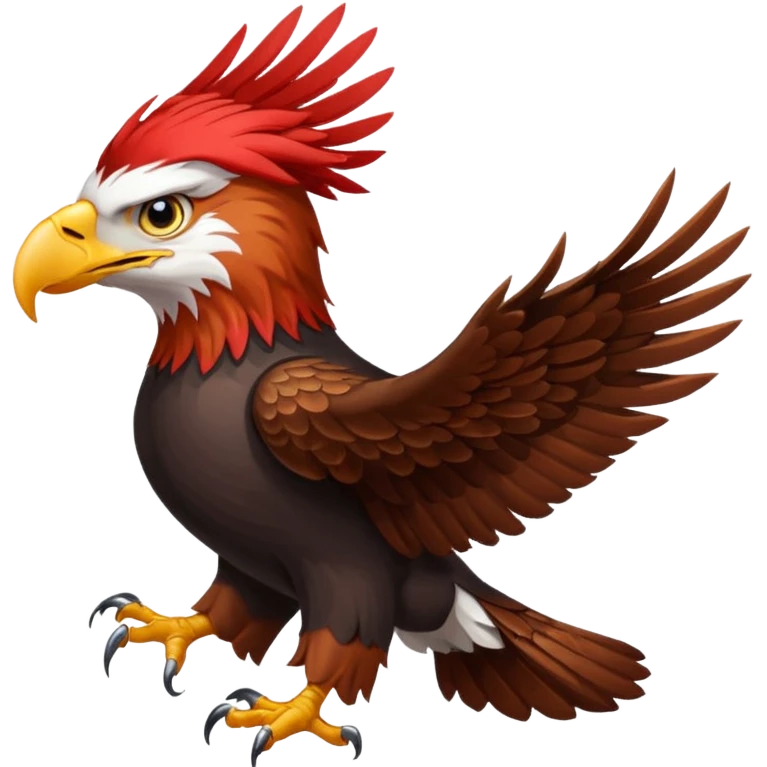 Red headed eagle emoji