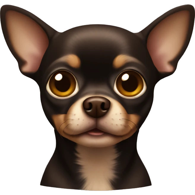 Dark brown chihuahua emoji