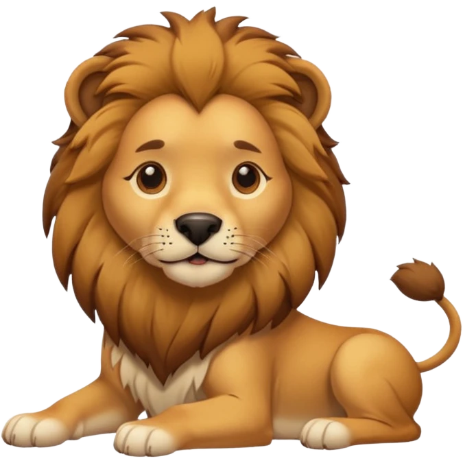 un perro con un león al lado  emoji