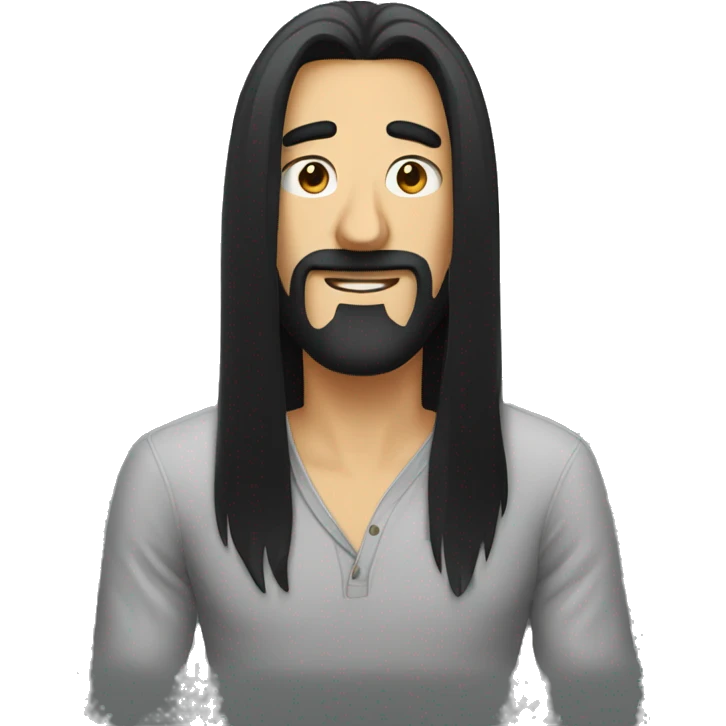 guys with long nose and long black hair emoji