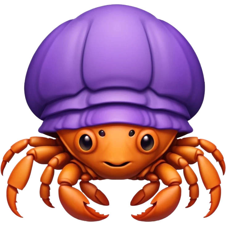 cute hermit crab, Coenobita lila emoji