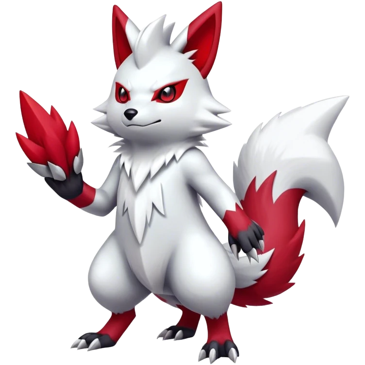 Epic Shiny Cool Cute Kawaii Zangoose-Zoroark-Pokemon Full Body emoji