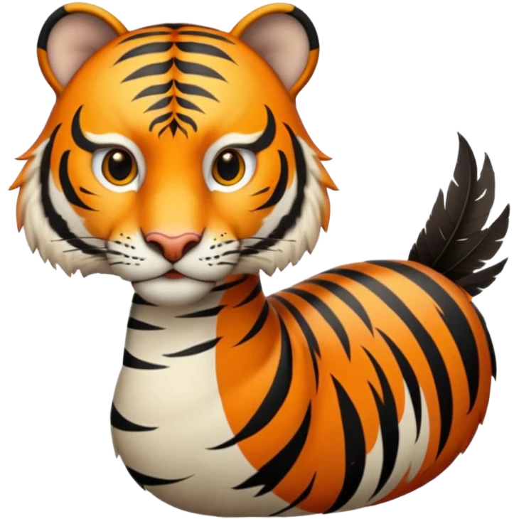 A fusion of a tiger and a goose emoji