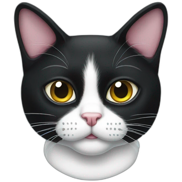 tuxedo cat with eye patch emoji