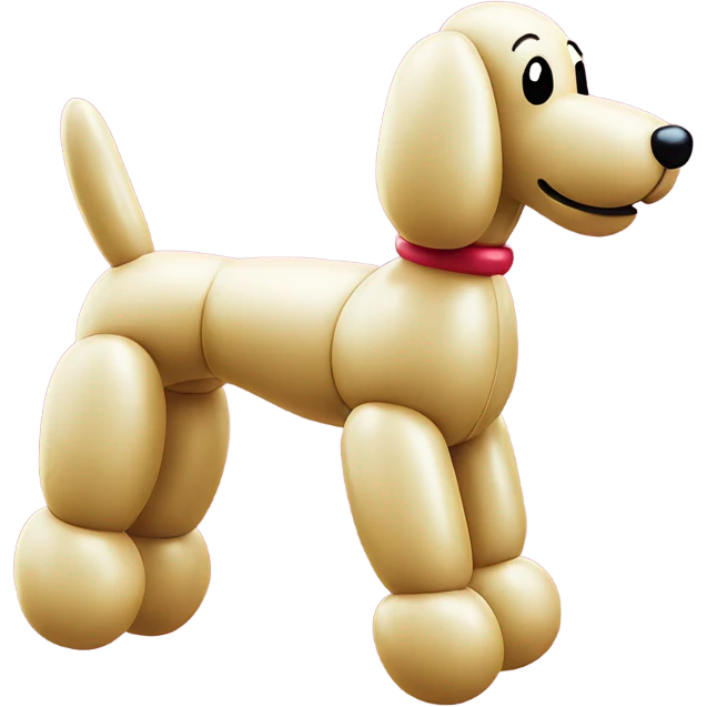 classic balloon dog made from a balloon emoji