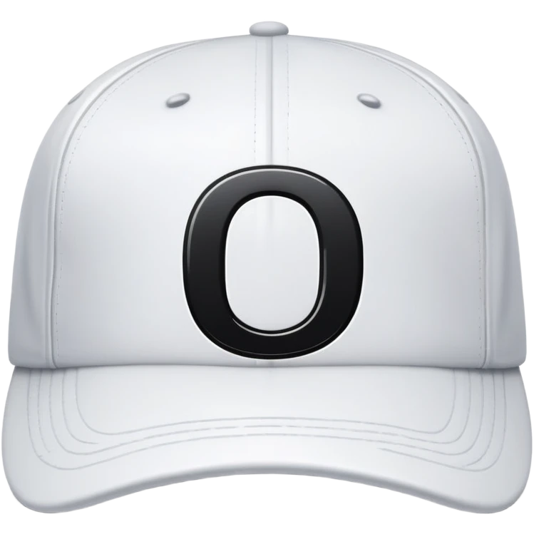 turned white cap with black number “0” on it emoji