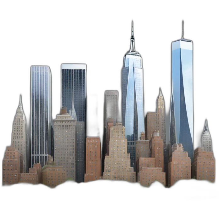 Detail of new york city skyline emoji