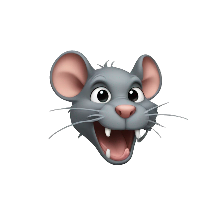 evil rat smoke from ears emoji