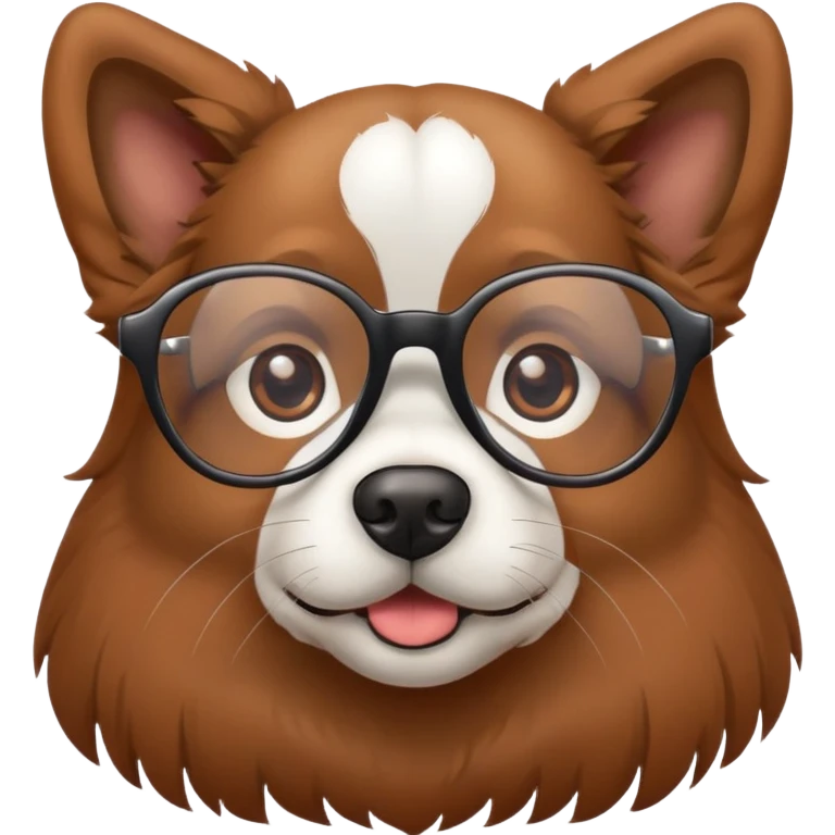 Dog with glasses emoji