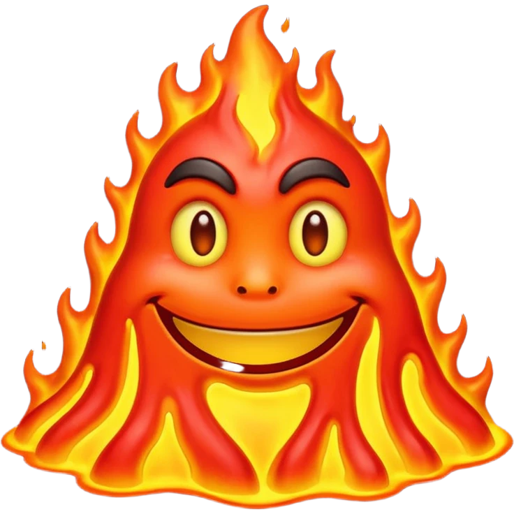 create an emoji of a little lava flow emoji