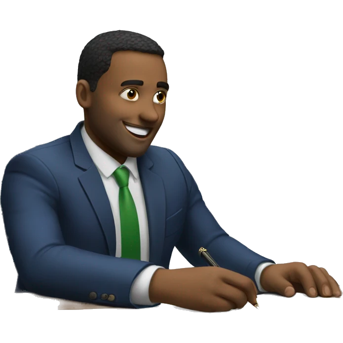 Signing a deal emoji