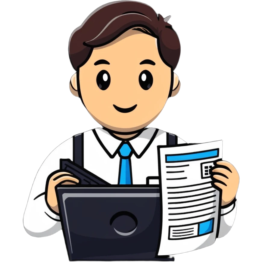 professional accountant with tax forms emoji