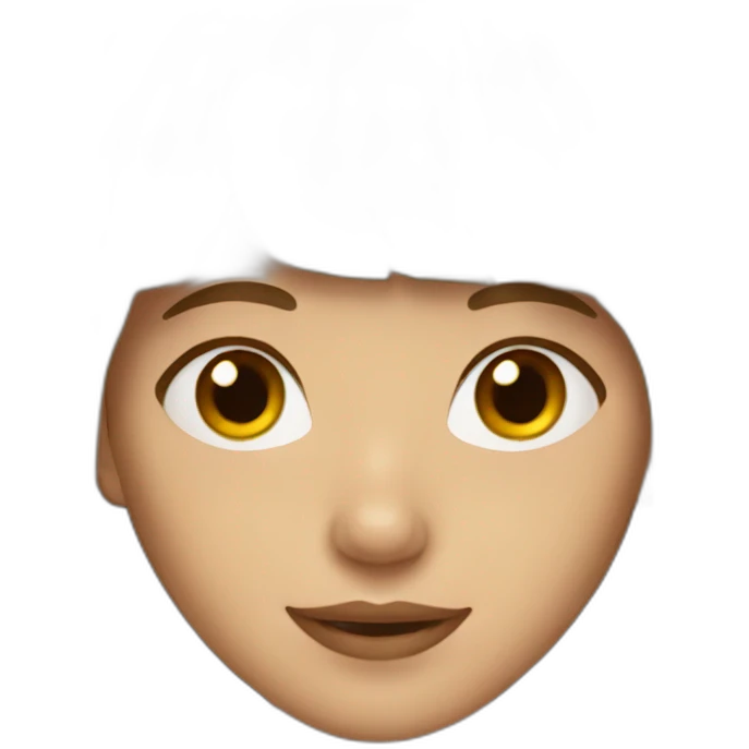 GIRL WITH LIGHT BROWN HAIR AND BANGS emoji