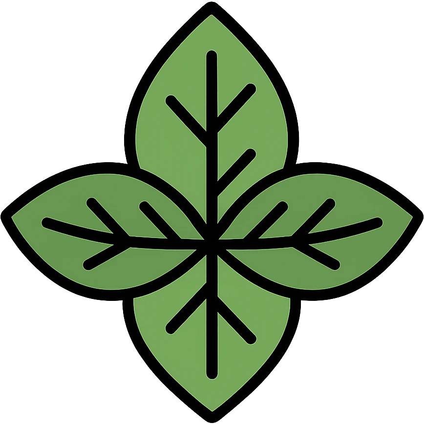 Green basil leaf herb plant emoji