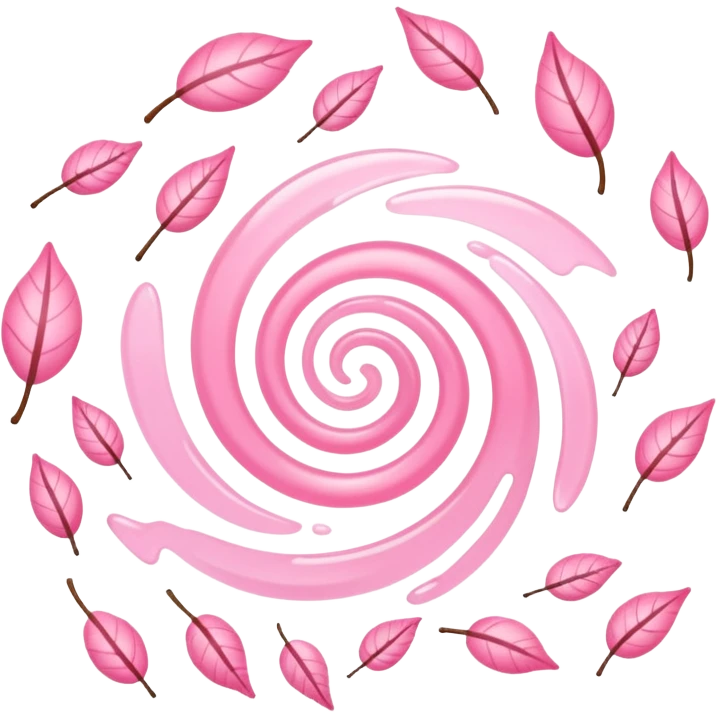 make sakura pink leaves falling emoji