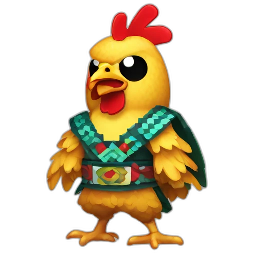 pixel Guatemalan ninja chicken emoji