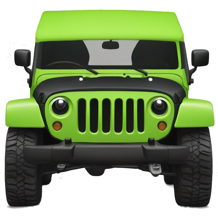 a jeep lime green color emoji