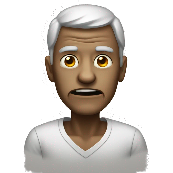 Scary man emoji