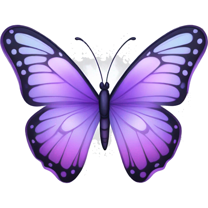 Sparkly glossy Pastel lilac-gradient butterfly emoji