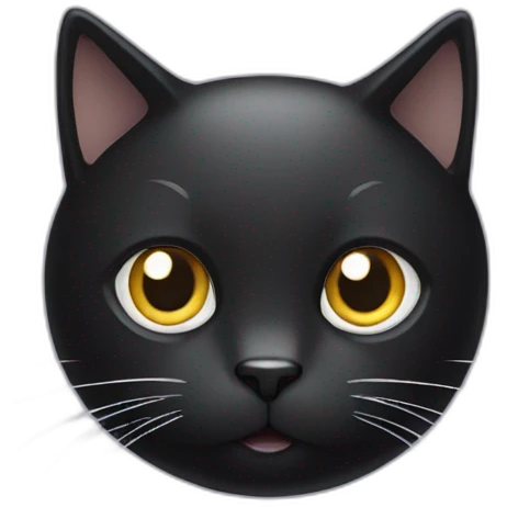 Black cat with white dots emoji