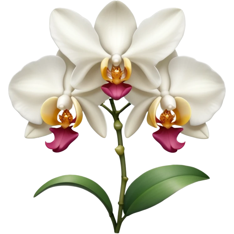 White colour orchid emoji emoji
