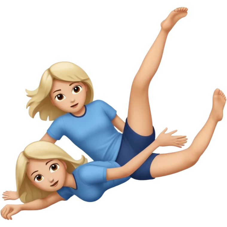 Girl kicking feet up lying down emoji