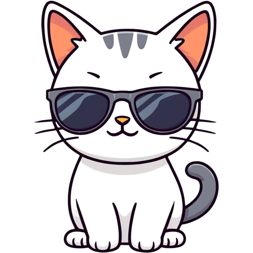 Cat with sunglasses emoji
