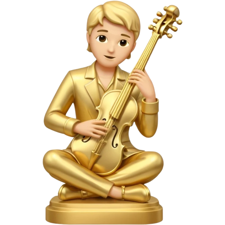 musician statue gold emoji