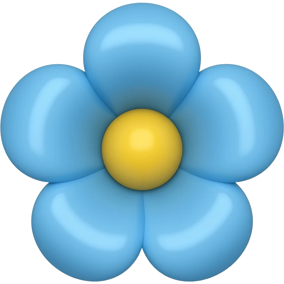 Flor azul emoji