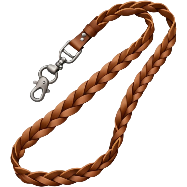 A simple sling made of braided leather straps.













 emoji