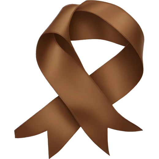 brown ribbon  emoji