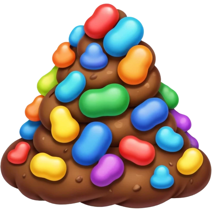 Rainbow poop emoji