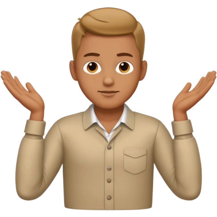 cool men person shrug pose emoji