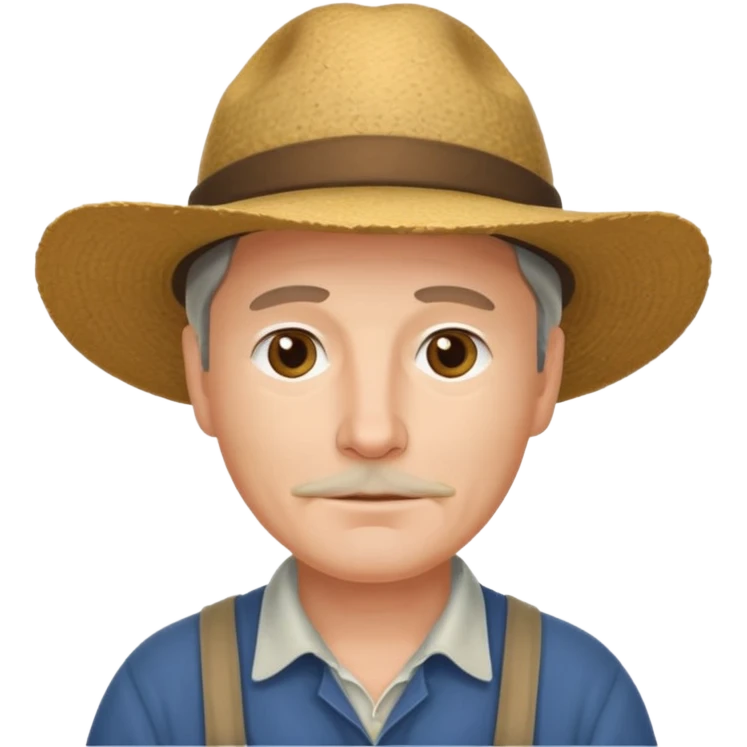 Puritan farmer male middle age emoji